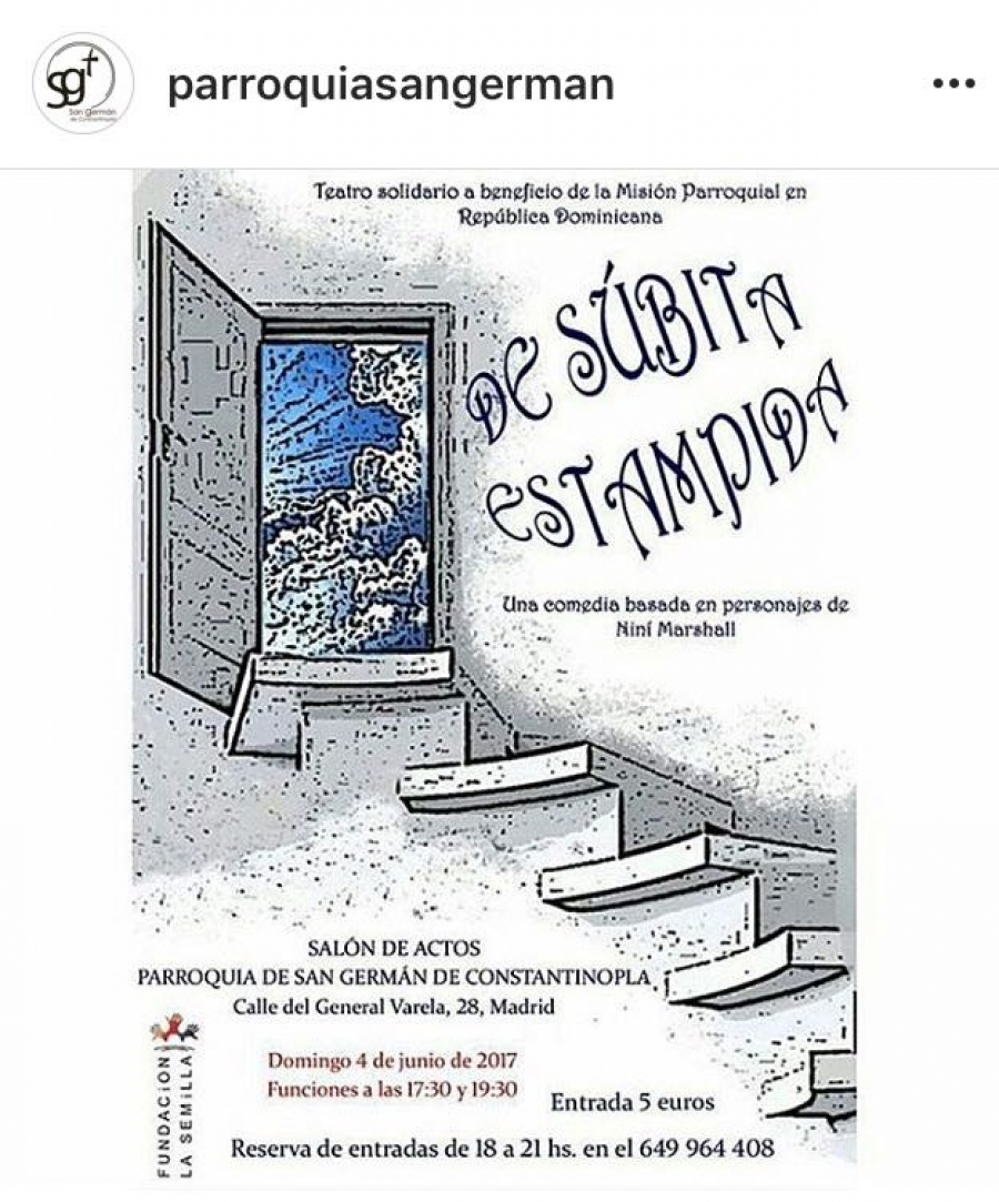 Teatro solidario en San Germ&aacute;n a beneficio de las misiones