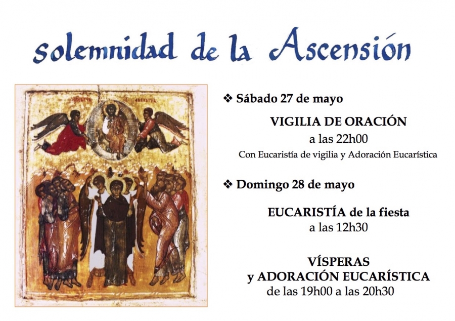 Las Hermanitas del Cordero celebran la fiesta de la Ascensi&oacute;n con una vigilia