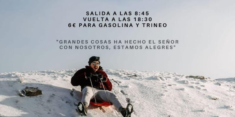 Los j&oacute;venes monta&ntilde;eros de Virgen de la Nueva realizan una excursi&oacute;n a la nieve