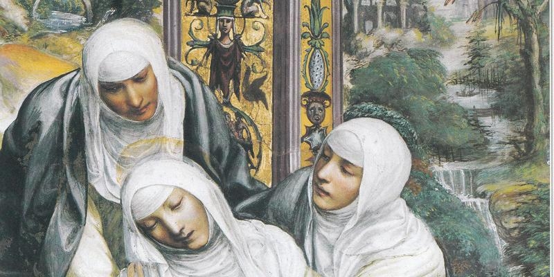 Las Hermanitas del Cordero honran a santa Catalina de Siena en la capilla del Obispo