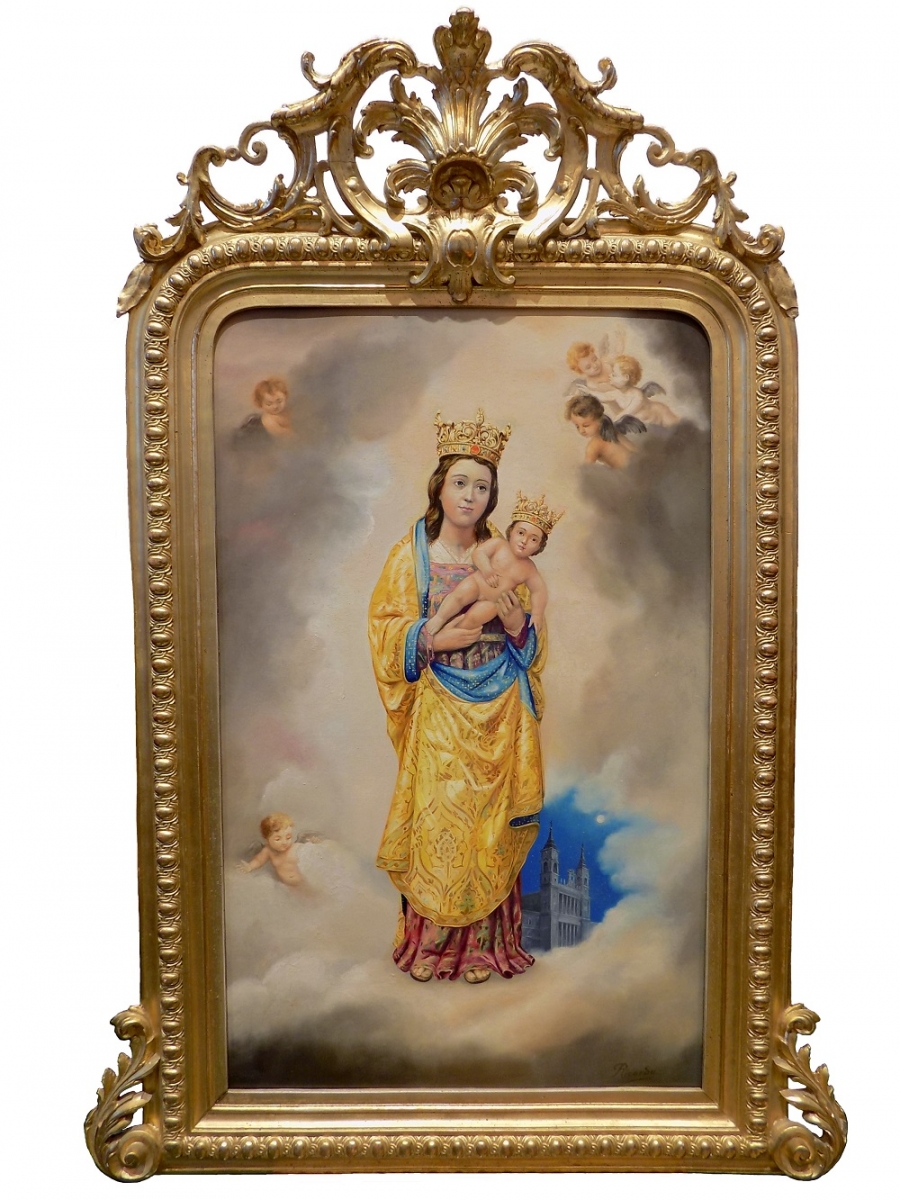 El pintor Ricardo S&aacute;nchez-Pardo Rold&aacute;n dona a la catedral un cuadro de la Virgen de la Almudena