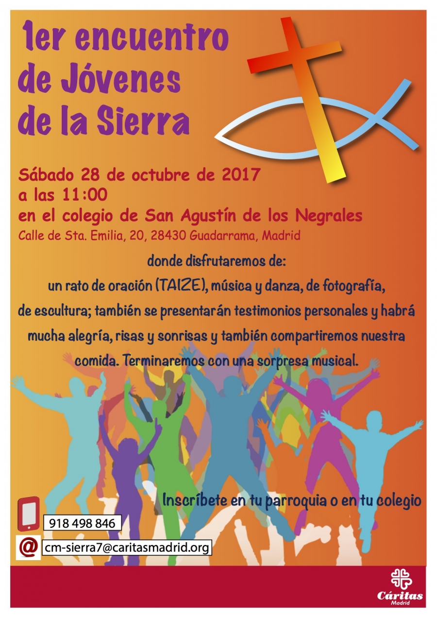 C&aacute;ritas celebra en el colegio San Agust&iacute;n de Los Negrales el primer encuentro de j&oacute;venes de la sierra