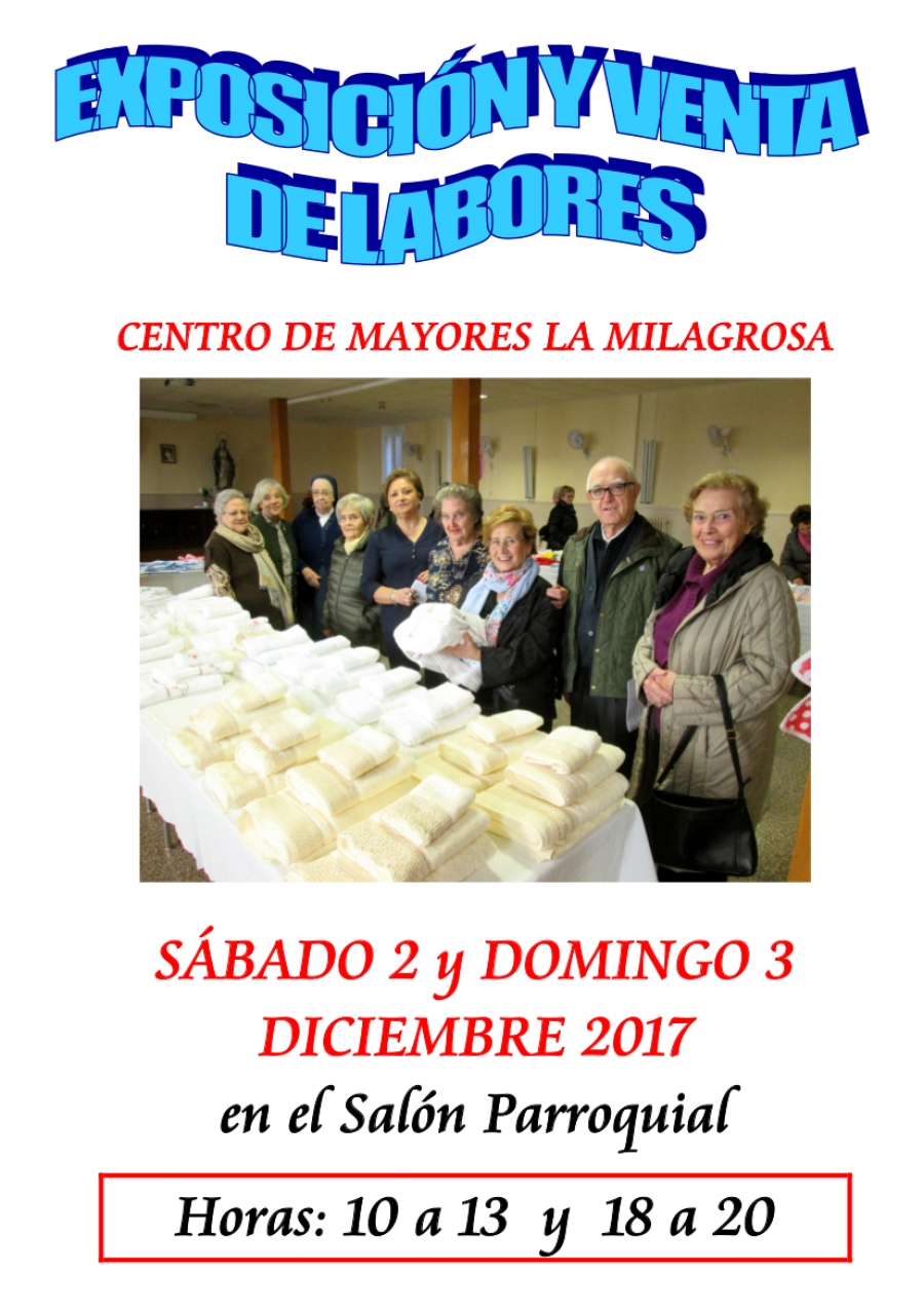 El sal&oacute;n de La Milagrosa acoge una exposici&oacute;n de labores del Centro de Mayores