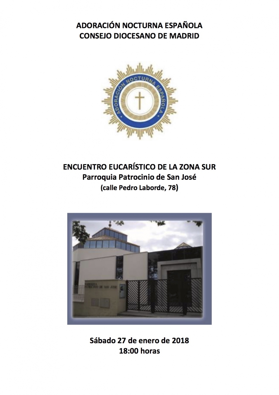 Patrocinio de San Jos&eacute; acoge el encuentro eucar&iacute;stico de la zona sur organizado por la Adoraci&oacute;n Nocturna