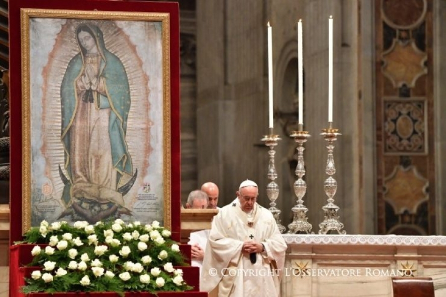 El Papa celebra a la Virgen de Guadalupe con Misa en el Vaticano