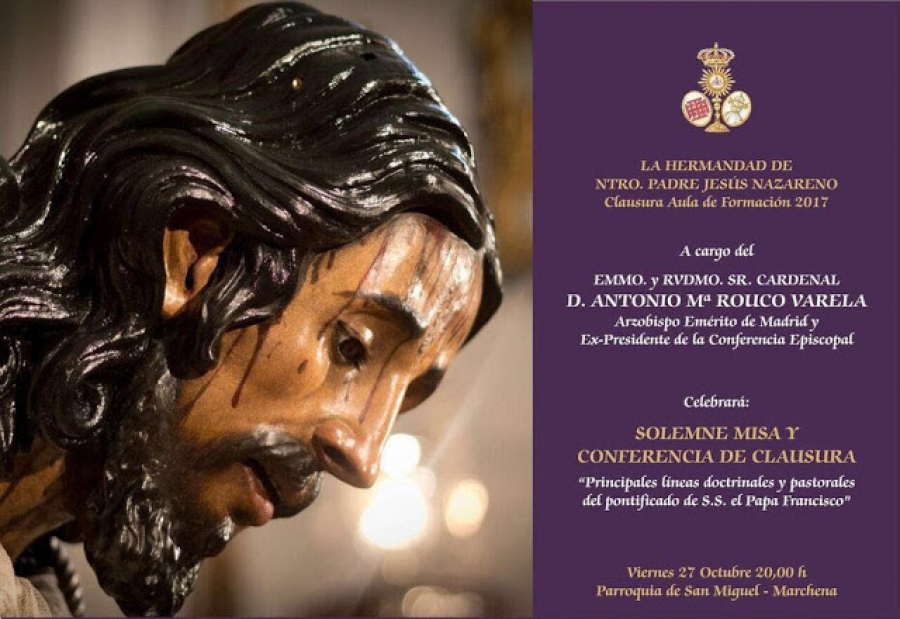 El cardenal Rouco imparte en Marchena una conferencia sobre el pontificado del Papa Francisco