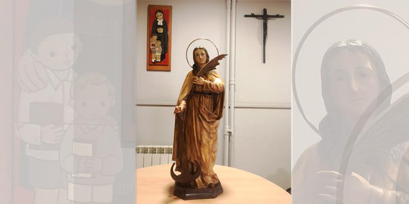 El colegio La Salle, junto a La Paloma, bendice una imagen de santa Filomena al año de la explosión