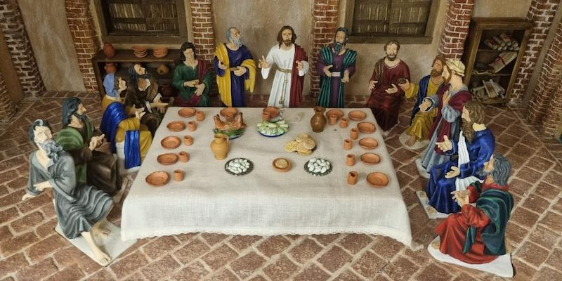 San León Magno inaugura en la solemnidad de san José unas escenas de Pasión elaboradas por su taller de belenes