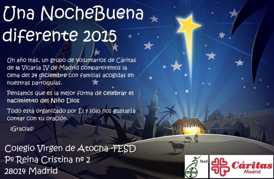 Cena solidaria en el colegio Virgen de Atocha: una Nochebuena diferente