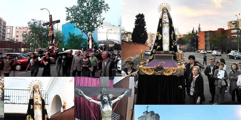 Santa Paula de Canillas procesiona en el Viernes Santo con el Cristo de la Salud y la Virgen de la Soledad