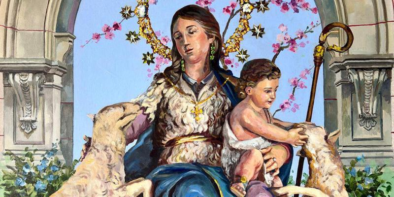El Grupo Joven de la archicofradía de Jesús de Medinaceli saca a la Divina Pastora en procesión 21 años después