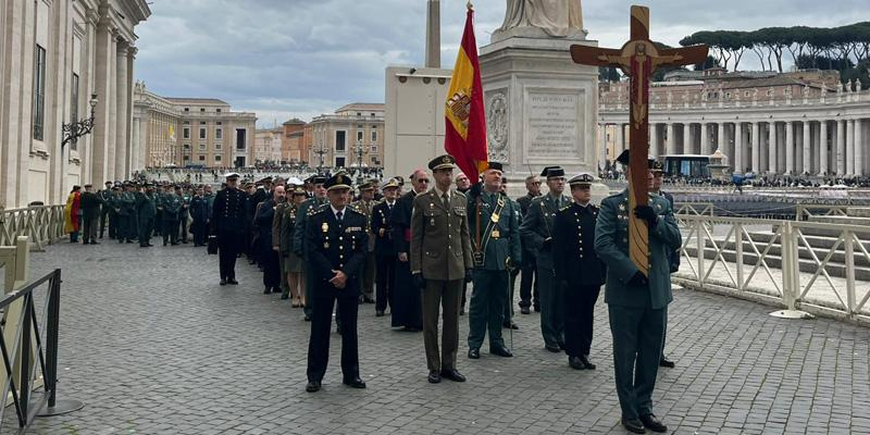 Policías, militares y guardias civiles, en Roma para el jubileo de las Fuerzas Armadas: «Parece que estás más cerca del cielo»