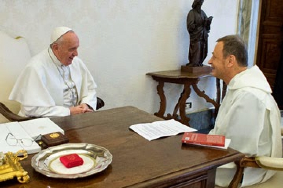 El hermano Alois recibido por el Papa Francisco
