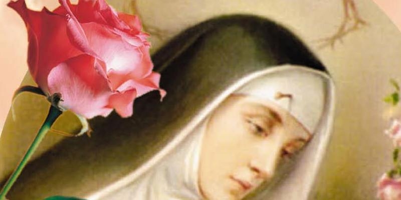 Santa Rita reparte rosas bendecidas en la fiesta de su titular
