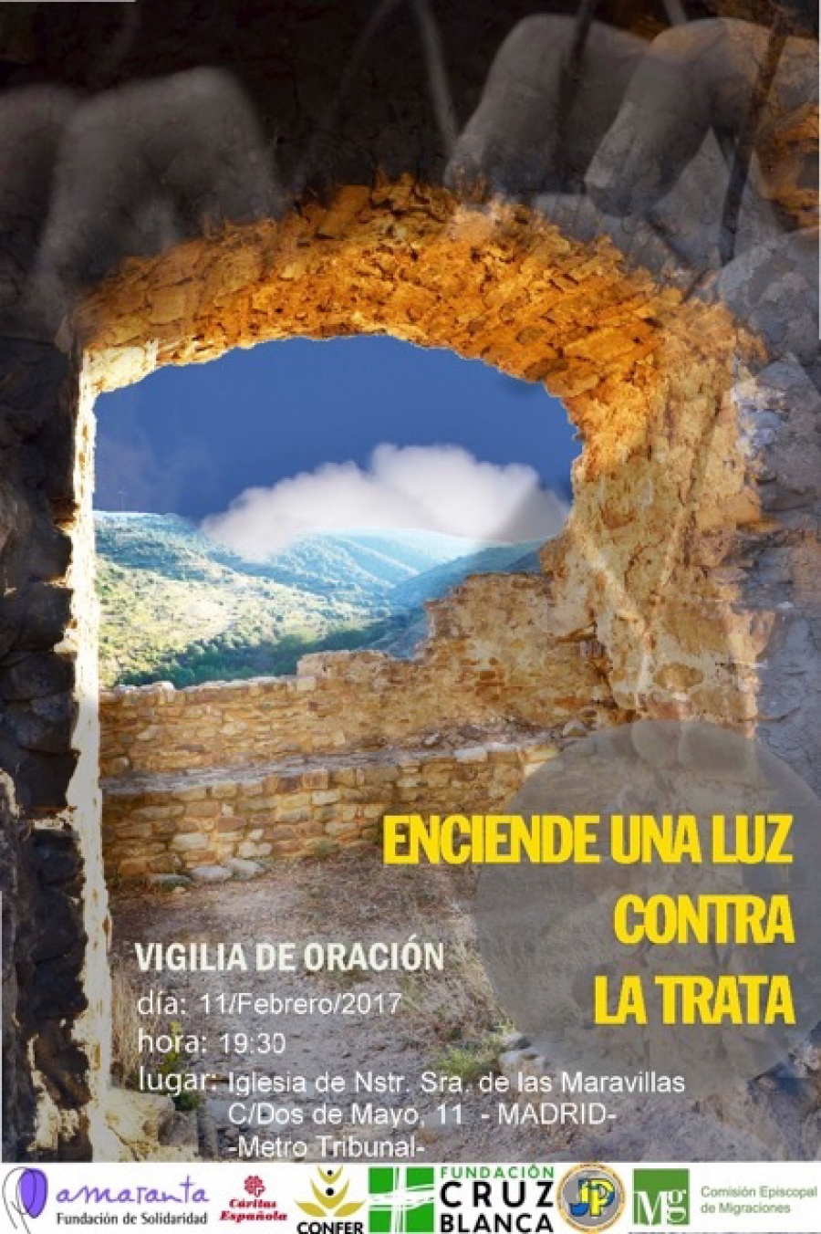 La Iglesia Nuestra Se&ntilde;ora de las Maravillas acoge una oraci&oacute;n contra la Trata