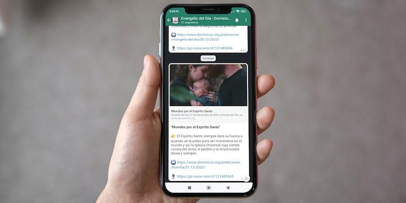 La predicaci&oacute;n diaria del Evangelio de Dominicos, en WhatsApp
