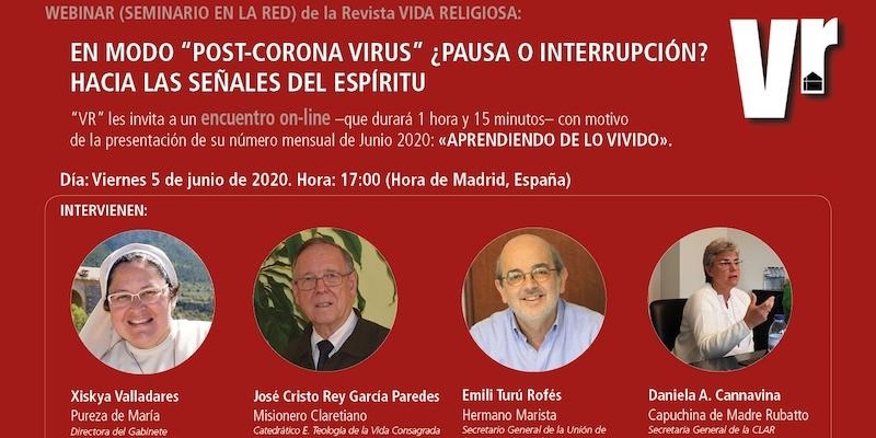 La revista Vida Religiosa analiza el futuro de la vida consagrada en un seminario virtual