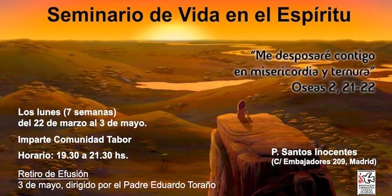La Renovaci&oacute;n Carism&aacute;tica Cat&oacute;lica en Espa&ntilde;a imparte en Santos Inocentes un Seminario de Vida en el Esp&iacute;ritu