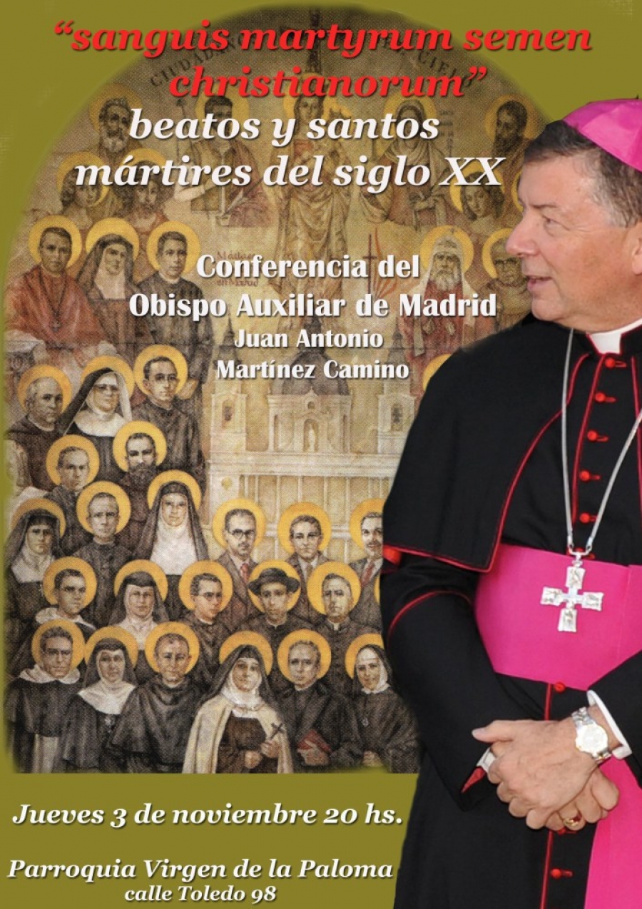 Conferencia sobre los m&aacute;rtires en la parroquia Virgen de La Paloma