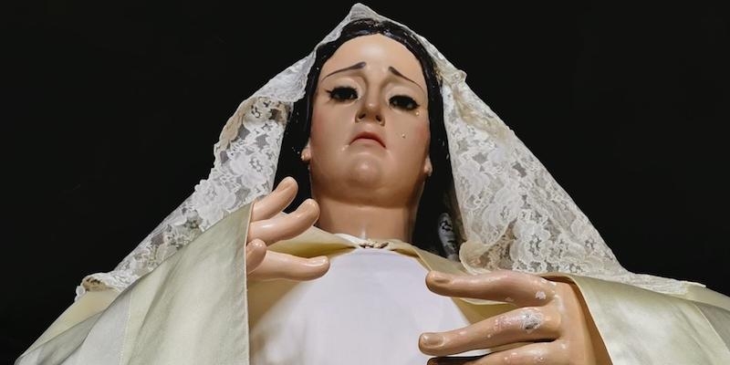 La archicofradía de Jesús de Medinaceli restaura la imagen de Nuestra Señora de los Dolores en su mayor soledad