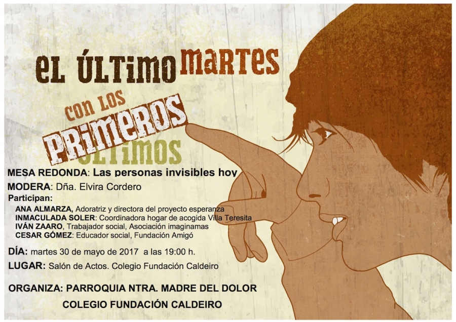 El colegio Fundaci&oacute;n Caldeiro acoge una mesa redonda sobre 'Las personas invisibles hoy'