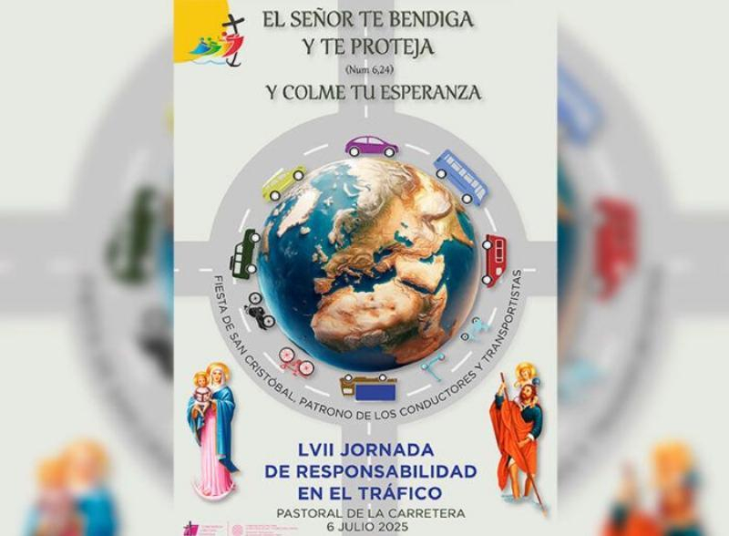 Vicente Martín, obispo auxiliar de Madrid, preside una misa en la parroquia san Cristóbal en el marco de la LVII Jornada de Responsabilidad en el Tráfico