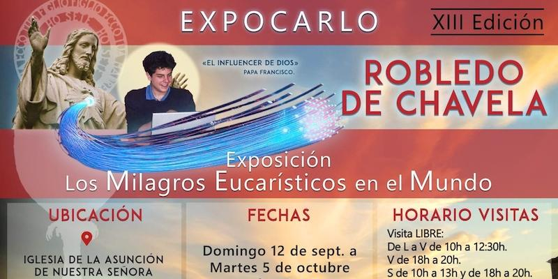 La iglesia Asunción de Nuestra Señora de Robledo de Chavela exhibe la exposición &#039;Los Milagros Eucarísticos en el Mundo&#039;