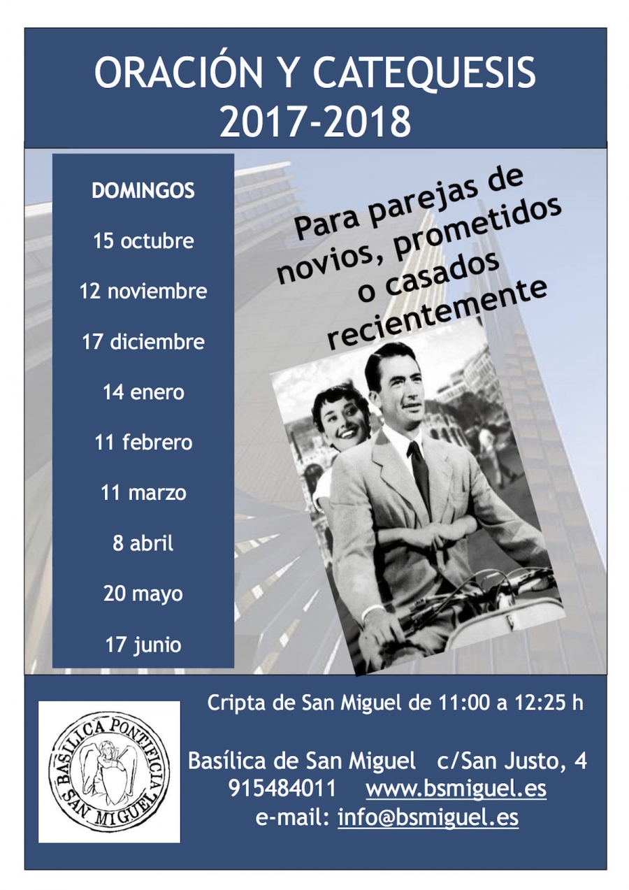 La bas&iacute;lica pontificia de San Miguel organiza una nueva vigilia eucar&iacute;stica con catequesis para parejas