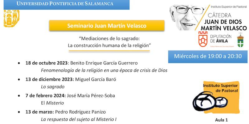 El Instituto Superior de Pastoral inaugura en octubre un seminario de la Cátedra Juan de Dios Martín Velasco