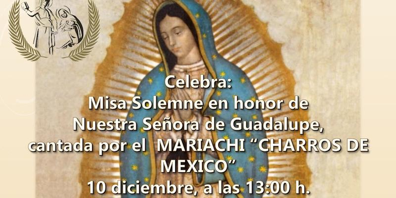 El mariachi &#039;Charros de México&#039; anima en Santas Perpetua y Felicidad la Misa solemne en honor a la Virgen de Guadalupe