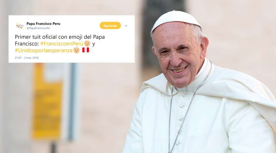 Este es el emoji oficial de Twitter para la visita del Papa Francisco a Perú