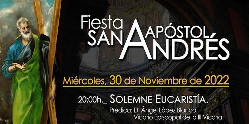 &Aacute;ngel L&oacute;pez Blanco preside en la capilla del Colegio Sagrado Coraz&oacute;n la fiesta del titular de San Andr&eacute;s Ap&oacute;stol