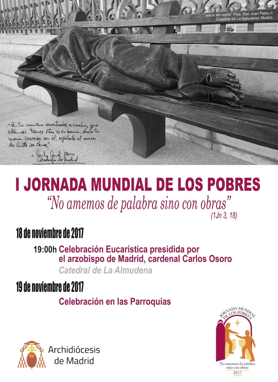 C&aacute;ritas Vicar&iacute;a IV peregrina a la catedral con motivo de la I Jornada Mundial de los Pobres