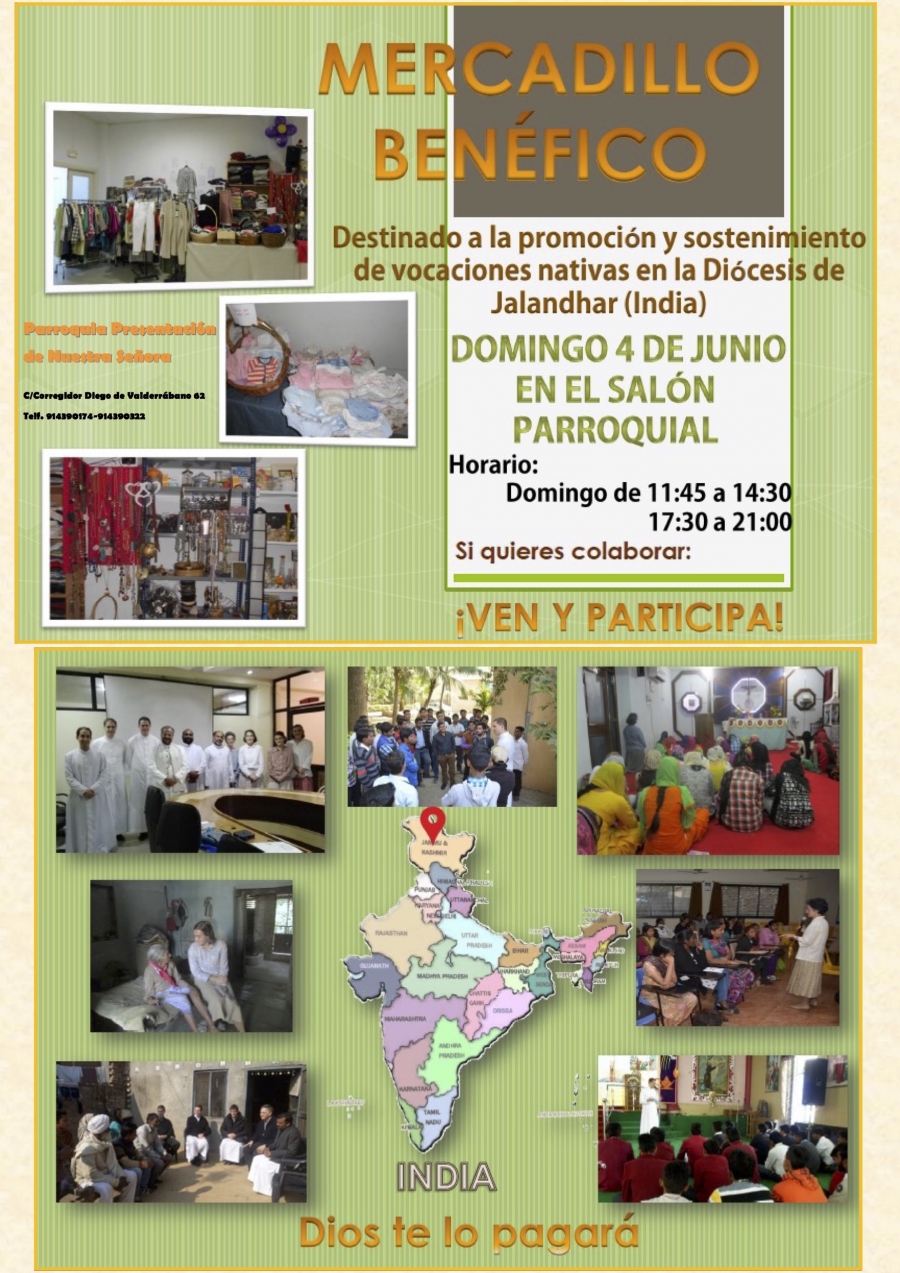 Presentaci&oacute;n de Nuestra Se&ntilde;ora organiza un mercadillo ben&eacute;fico a favor de la di&oacute;cesis india de Jalandhar