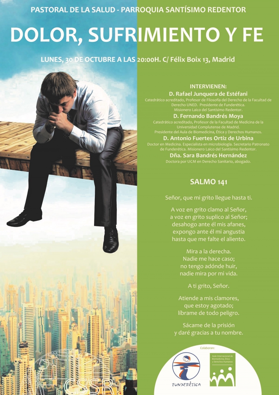 Sant&iacute;simo Redentor organiza una mesa redonda sobre 'Dolor, sufrimiento y fe'