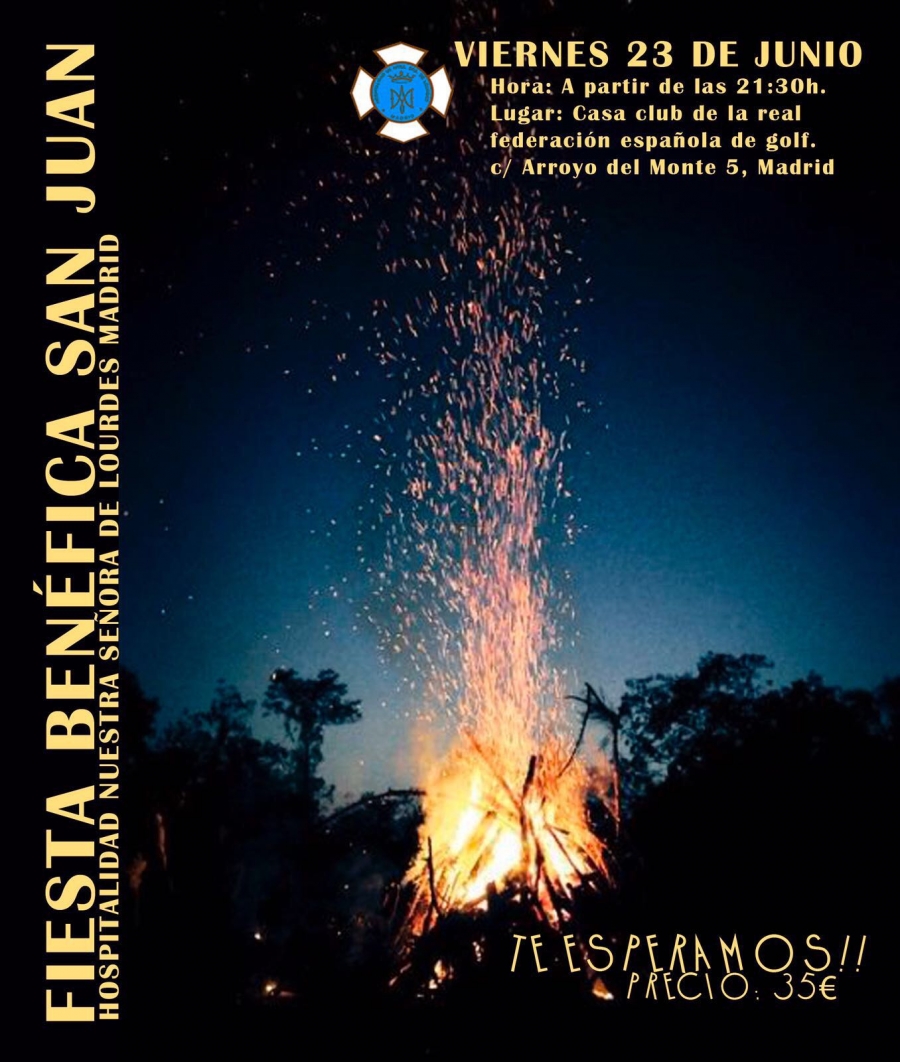 La Hospitalidad de Lourdes organiza una fiesta ben&eacute;fica en la natividad de san Juan