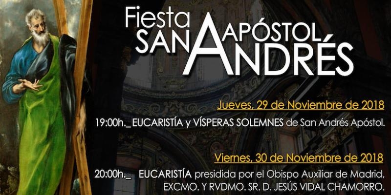 Monseñor Jesús Vidal preside una Eucaristía en San Andrés Apóstol en honor a su titular