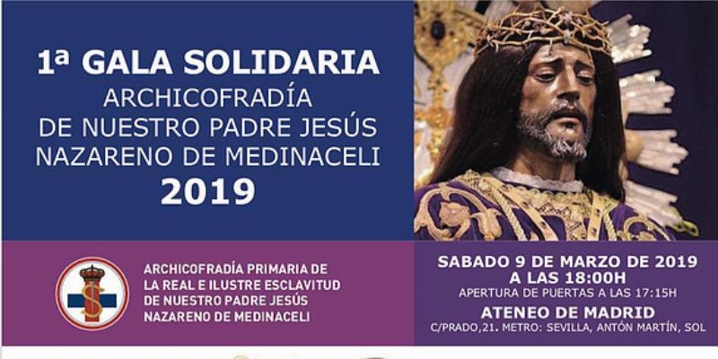 La archicofradía de Jesús de Medinaceli celebra su 1ª gala solidaria a beneficio de la Fundación Aladina