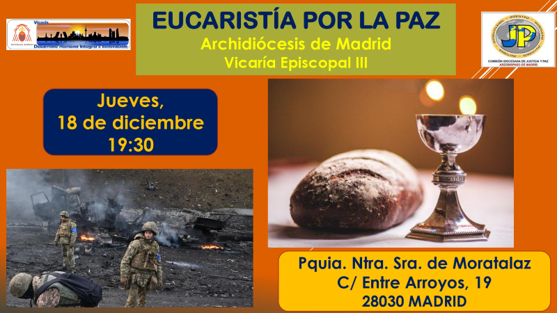 La parroquia Nuestra Señora de Moratalaz acoge la Eucaristía por la Paz del mes de diciembre