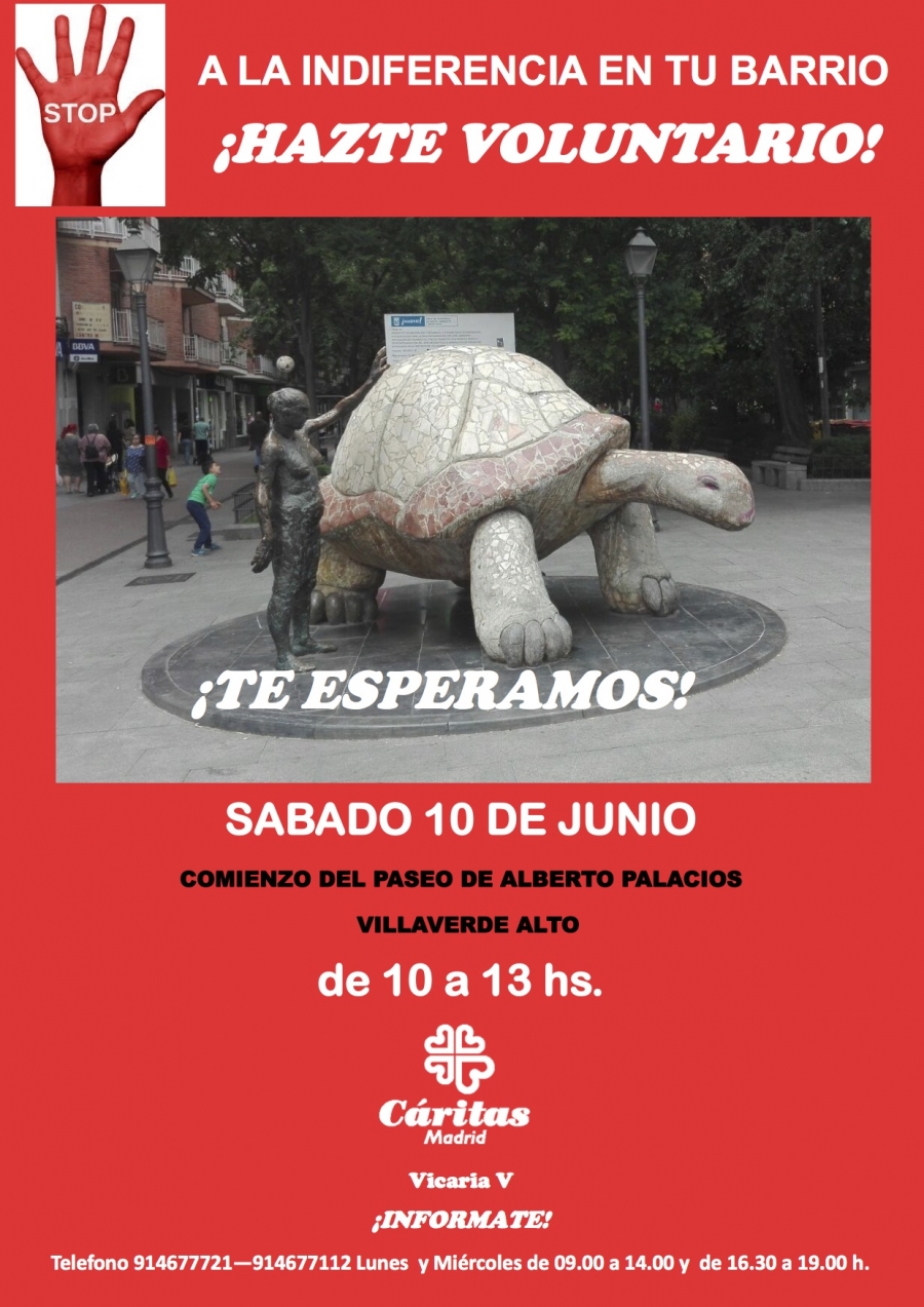 C&aacute;ritas Vicar&iacute;a V organiza un acto p&uacute;blico para convocar voluntariado