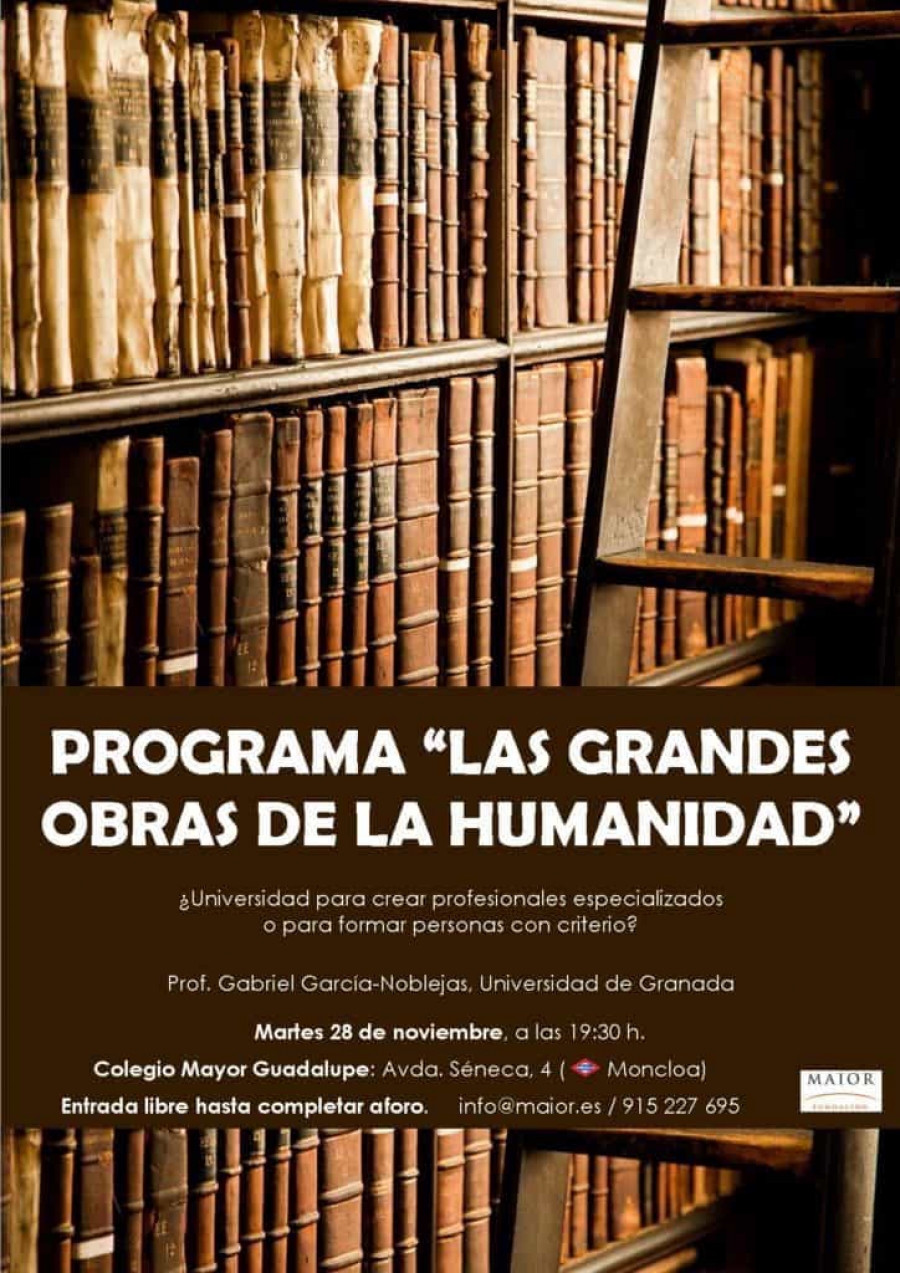 La Fundaci&oacute;n Maior organiza la conferencia 'Programa Grandes Obras de la Humanidad'