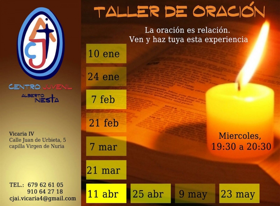 El Centro Juvenil Alberto Iniesta organiza un taller de oraci&oacute;n