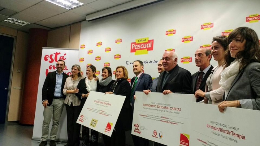 El economato de la parroquia Beata Mar&iacute;a Ana Mogas recibe el premio 'Calidad Pascual'