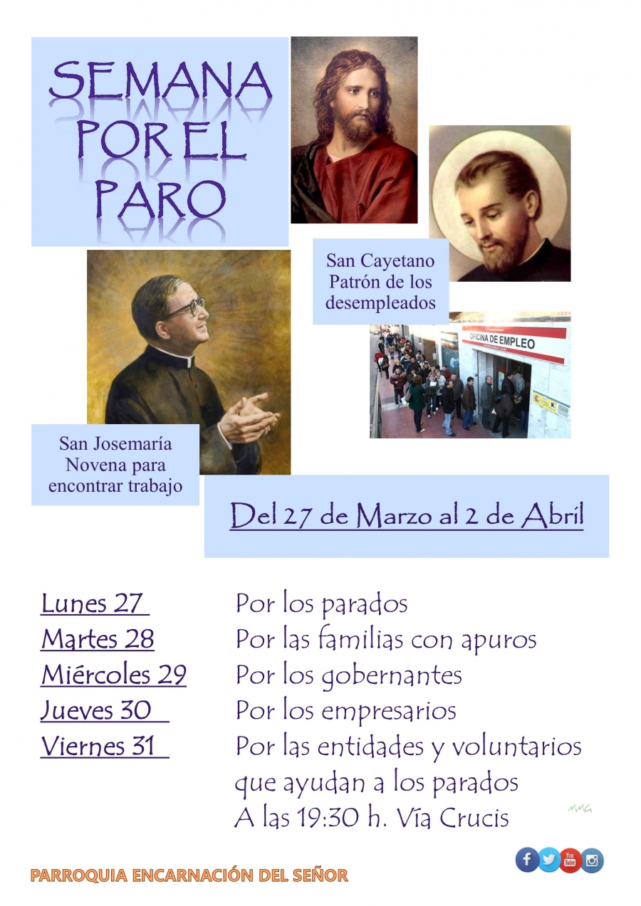 La parroquia Encarnaci&oacute;n del Se&ntilde;or organiza una Semana por el paro