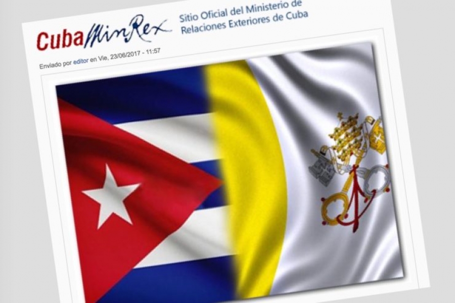 El canciller cubano realiz&oacute; una visita oficial al Vaticano