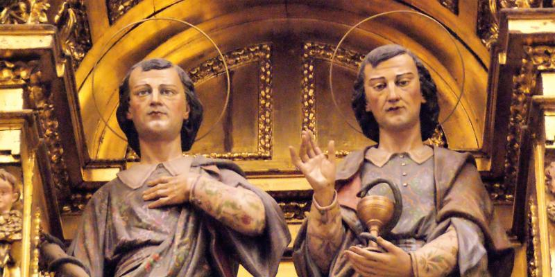 La colegiata de san Isidro celebra la fiesta de san Cosme y san Damián, patronos y protectores de la medicina y la salud