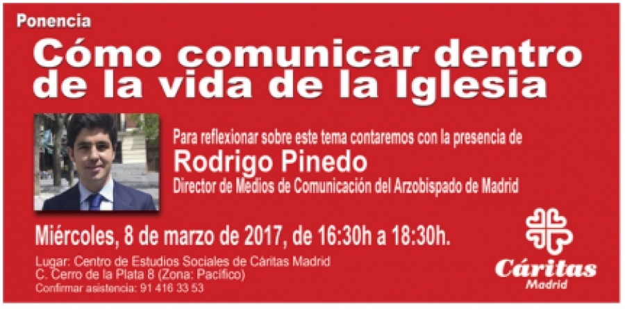 El director de Medios del Arzobispado imparte una ponencia en el Centro de Estudios Sociales de C&aacute;ritas