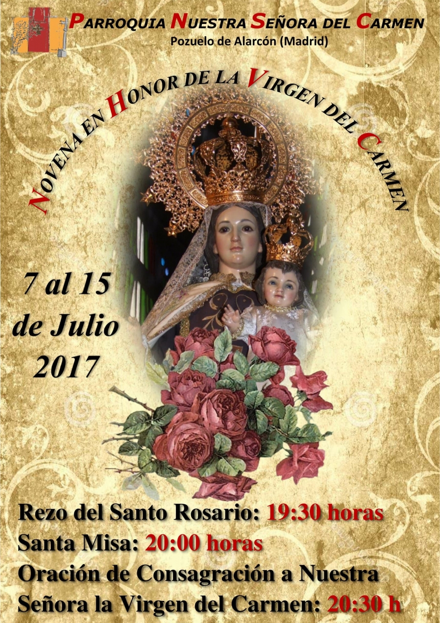 Nuestra Se&ntilde;ora del Carmen de Pozuelo homenajea a los que celebran su onom&aacute;stica el d&iacute;a de la patrona