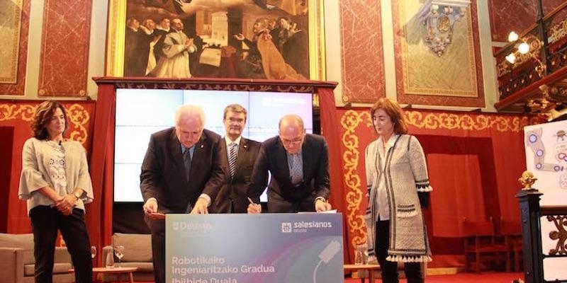 La Universidad de Deusto y Salesianos ponen en marcha un grado pionero en Ingenier&iacute;a Rob&oacute;tica con itinerario dual