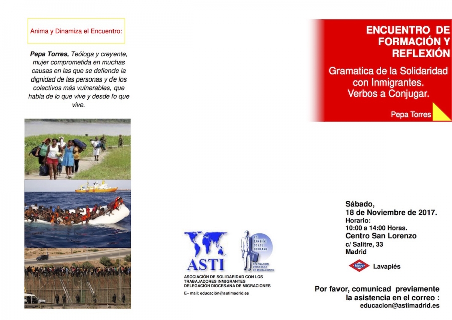 La Delegaci&oacute;n de Migraciones programa el encuentro 'Gram&aacute;tica de la solidaridad con inmigrantes. Verbos a conjugar'